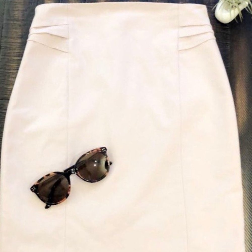 Express Baby Pink Pencil Skirt Midi/ Mid Waist